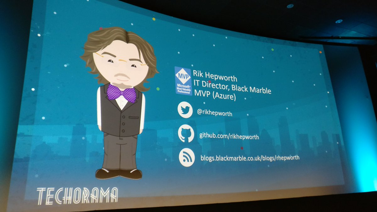 Rik on the big screen at Techorama